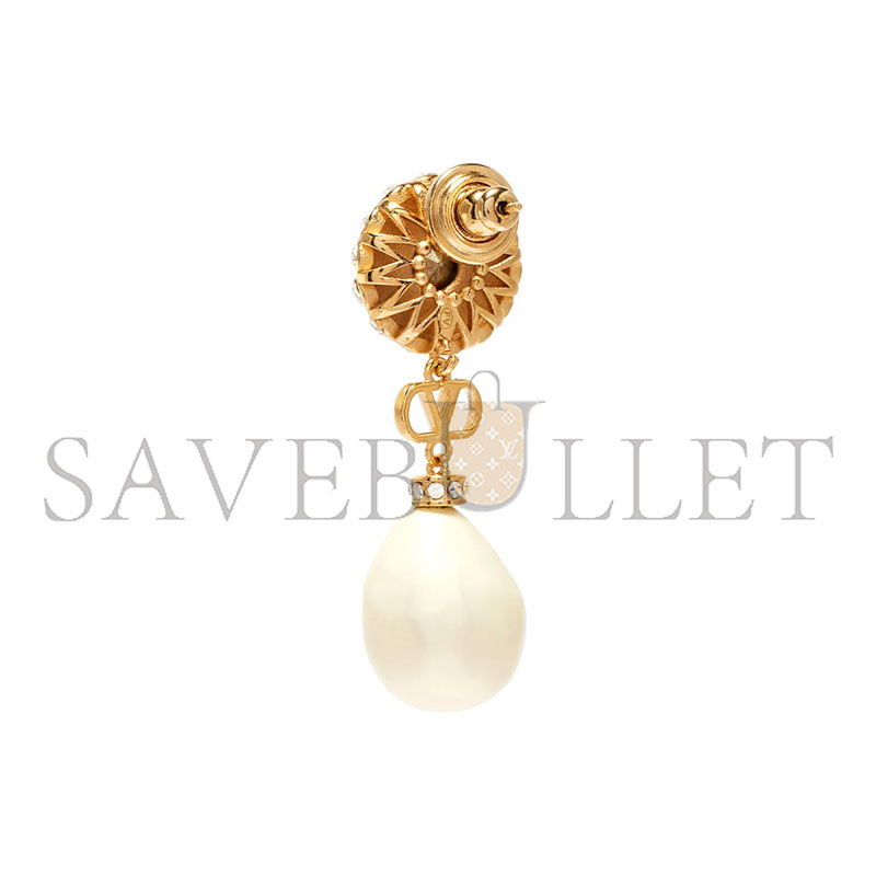 Va1e*ntin0 garavani vlogo embellished drop earrings in gold